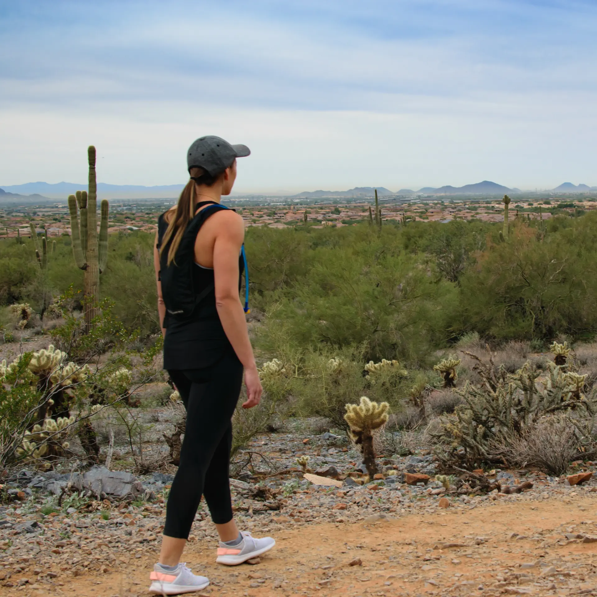 Patient walking on a Scottsdale desert trail